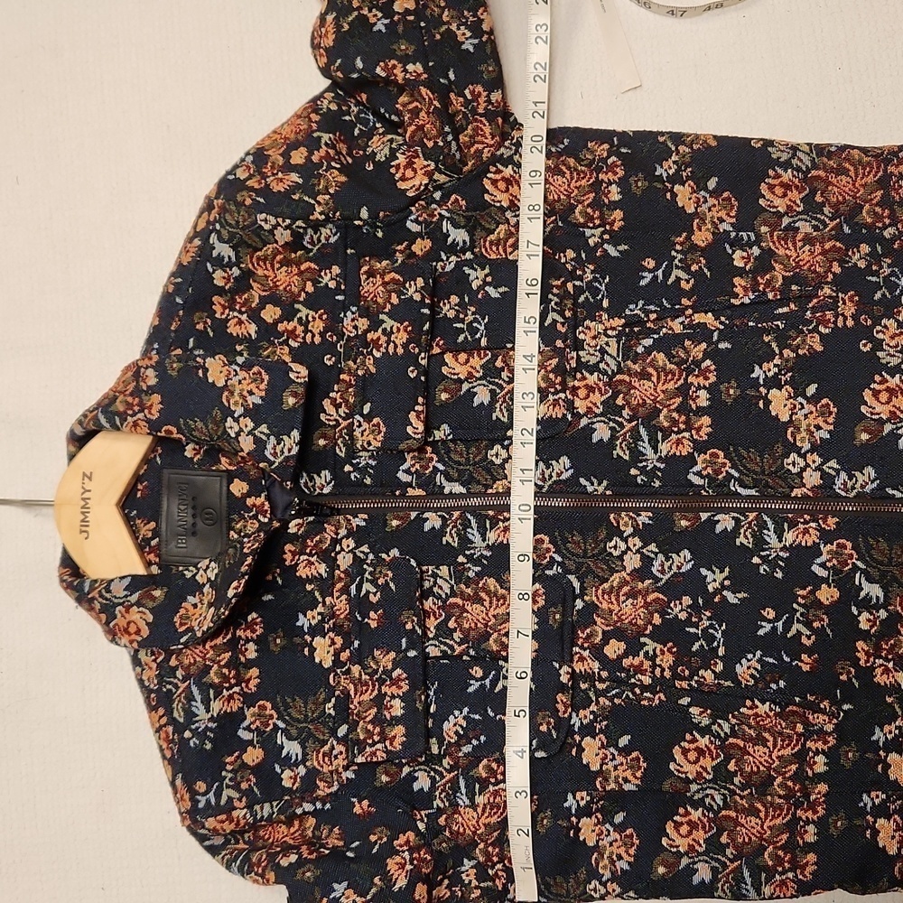 Blank NYC Floral Tapestry floral Quilt Lined Full Zip Jacket Size M - Picture 7 of 13